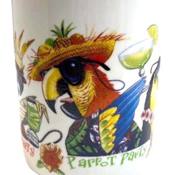 Caribbean Soul Parrot Party Tropical Birds Cocktails Ceramic Coffee Mug 8oz - Picture 2 of 14